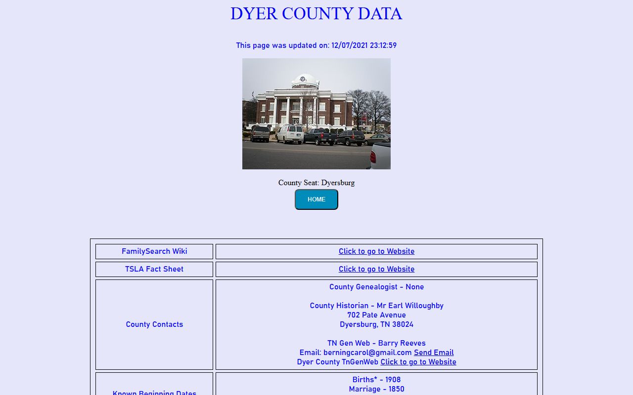 Dyer County genealogy records guide from the Tennessee Genealogical Society