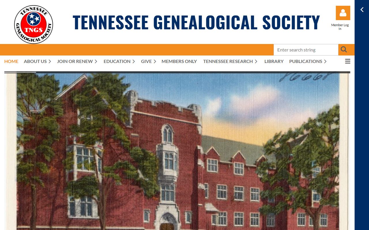 Tennessee Genealogy research support from the Tennessee Genealogical Society